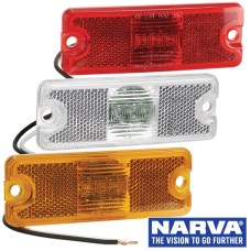 Narva Model 18 LED Marker Lamps with In-Built Retro Reflector - 114 x 41mm